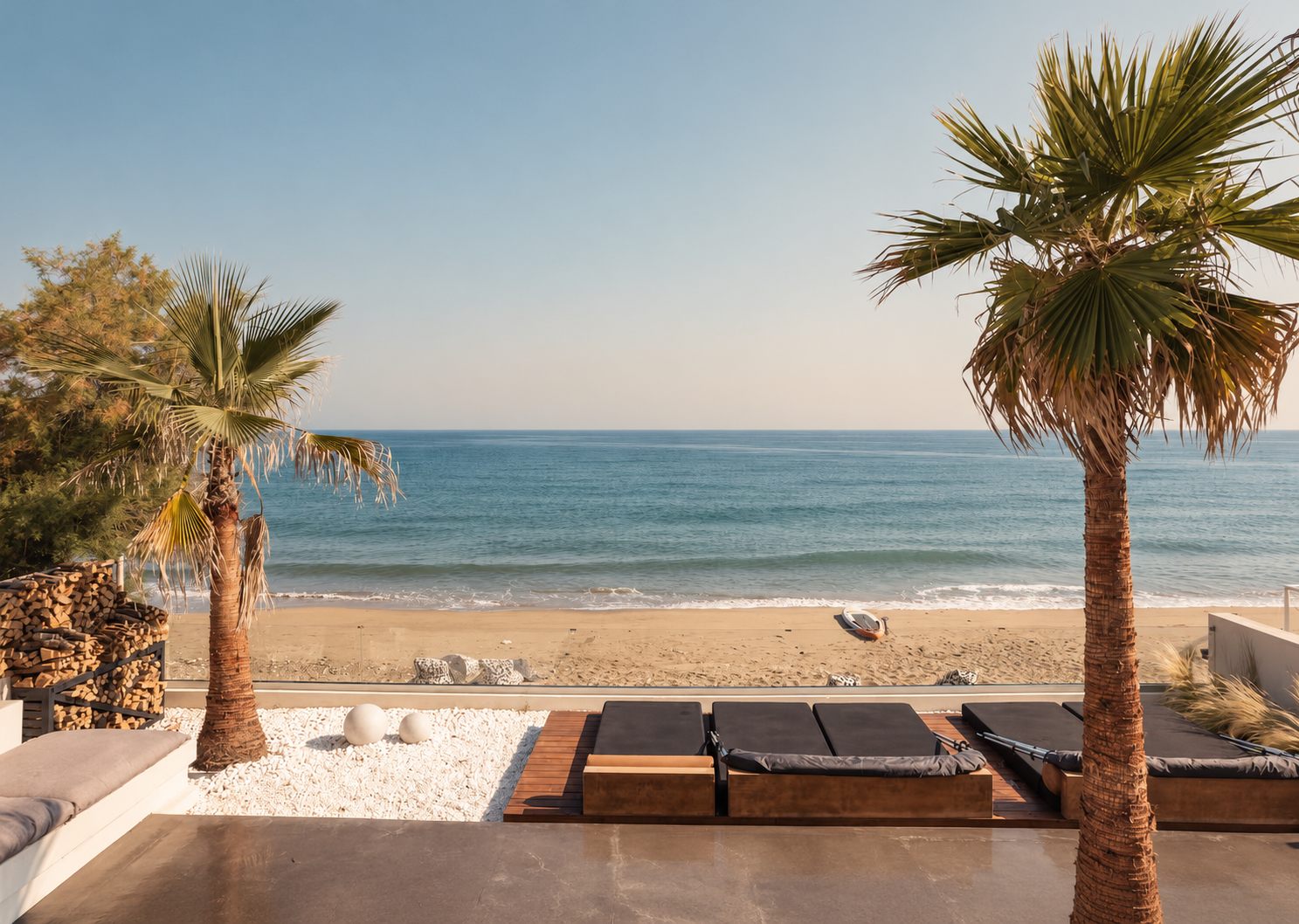 Beach and sea view from Casa Negro's terrace